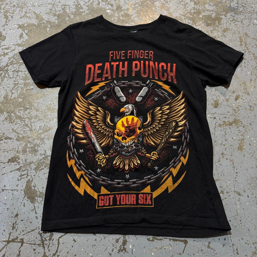 Five Finger Death Punch Got Your Six 2016 Band Tee Sz S